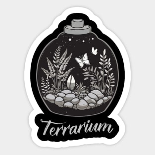 Monochromatic Terrarium Sticker